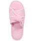 Фото #4 товара Women's Textured Knot-Top Slippers, Created for Macy's