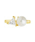 ფოტო #2 პროდუქტის Cubic Zirconia and Imitation Pearls Dara Ring