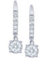 ფოტო #3 პროდუქტის Diamond Drop Leverback Earrings (1 ct. t.w.) in 14k White Gold