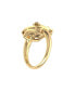 ფოტო #3 პროდუქტის Capricorn Goat Design 14K Yellow Gold Garnet Gemstone Diamond Signet Ring