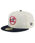 Фото #1 товара Men's White New York Yankees Top Hat Chrome 59Fifty Fitted Hat