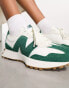 Фото #1 товара New Balance 327 trainers in white and green - exclusive to ASOS