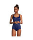 Women's Scoop Neck Soft Cup Tugless Sporty One Piece Swimsuit