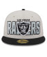 ფოტო #3 პროდუქტის Men's Stone, Black Las Vegas Raiders 2023 NFL Draft On Stage 59FIFTY Fitted Hat