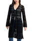 Фото #3 товара Juniors' Mixed-Stitch Long-Sleeve Tie-Front Duster