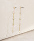 ფოტო #3 პროდუქტის Linear Baguette Earrings in 18K Gold Plating