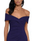 ფოტო #3 პროდუქტის Off-The-Shoulder Ruched Gown