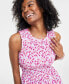 ფოტო #3 პროდუქტის Women's Smocked Tank Midi Dress, Created for Macy's