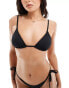 Фото #4 товара Cotton On micro slider triangle bikini top in black