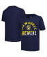 ფოტო #1 პროდუქტის Big Boys Navy Milwaukee Brewers Halftime T-shirt