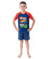 ფოტო #1 პროდუქტის Boys Cars Pajamas Race Team T-Shirt and Shorts Pajama Set