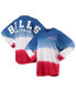 ფოტო #1 პროდუქტის Women's Royal, Red Buffalo Bills Ombre Long Sleeve T-shirt