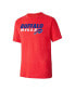 ფოტო #2 პროდუქტის Men's Royal, Red Buffalo Bills Meter T-shirt and Shorts Sleep Set