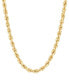ფოტო #1 პროდუქტის Glitter Rope Link 22" Chain Necklace (3.8mm) in 10k Gold