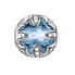 Thomas Sabo Damen Bead Charm-Einhänger Hellblauer Lotos 925 Silber silber/hellblau K0106-644-1