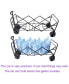 Folding Cart Wagon for Garden, Shopping, Beach - Black + Blue