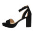 Фото #3 товара CL by Laundry Go On Block Heels Ankle Strap Womens Black Dress Sandals GASP-002