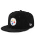 Фото #2 товара Men's Black Pittsburgh Steelers Throwback Cord 59FIFTY Fitted Hat