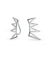 ფოტო #1 პროდუქტის Boho Trendy Minimalist Geometric Pyramid Spike Triangles Crawlers Ear Pin Warp Climbers Earrings For Women Teen .925 Sterling Silver