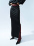 Фото #8 товара ASOS DESIGN scuba column maxi skirt in black