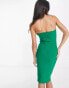 Vesper bandeau bow detail midi dress in green