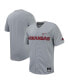 Фото #1 товара Men's Gray Arkansas Razorbacks Replica Full-Button Baseball Jersey