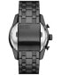 ფოტო #3 პროდუქტის Men's Chronograph Split Black-Tone Stainless Steel Bracelet Watch 51mm