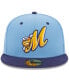 Фото #3 товара Men's Light Blue Montgomery Biscuits Authentic Collection Alternate Logo 59FIFTY Fitted Hat