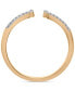 ფოტო #4 პროდუქტის Open Bar Cuff Ring (1/10 ct. t.w.) in 14k Gold, Created for Macy's