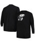 ფოტო #1 პროდუქტის Men's Black Kansas Jayhawks Big and Tall Pop Long Sleeve T-shirt