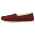 Фото #3 товара TOMS Alpargata Slip On Womens Red Flats Casual 10015696T