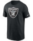 Фото #2 товара Men's Black Las Vegas Raiders Primary Logo T-shirt