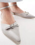 Be Mine Bridal Indi bow flat shoes in grey