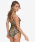 Women's Shirred Keyhole Detail One-Piece Swimsuit