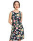 ფოტო #3 პროდუქტის Women's Floral-Print Round-Neck Dress