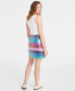 Фото #3 товара Women's Mid-Rise Boardwalk-Stripe Sequined Mini Skirt, Created for Macy's