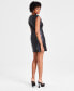 ფოტო #2 პროდუქტის Women's Faux-Leather Cowl-Neck Dress, Created for Macy's