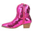 Фото #3 товара Dingo Bling Thing Sequin Snip Toe Cowboy Booties Womens Pink Casual Boots DI180-