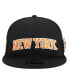 Фото #2 товара Men's Black New York Knicks Post-Up Pin Mesh 9FIFTY Snapback Hat