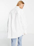 & Other Stories oversized shirt with button detail in white