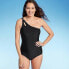 Фото #1 товара Lands' End Women's UPF 50 Full Coverage Tummy Control One Shoulder One Piece