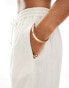 ASOS DESIGN Kayla mix and match beach wide leg trouser in white