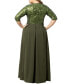 Фото #2 товара Women's Plus Size Paris Pleated Sequin Gown