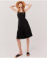 Plus Size Cotton Fit & Flare Tie-Back Dress