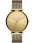 ფოტო #1 პროდუქტის Men's Legacy Slim Gold-Tone Mesh Bracelet Watch 42mm