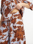Фото #3 товара Vero Moda Aware wide leg trousers co-ord in blue and brown florals