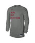 Men's and Women's Heather Gray Miami Heat 2023/24 Legend On-Court Practice Long Sleeve T-shirt