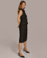 Women's Belted Sleeveless Sheath Dress