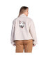 Women's Plus Size Embroidered Dog Patch Pocket Sherpa Jacket