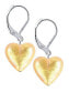 Zářivé náušnice Golden Heart s 24karátovým zlatem v perlách Lampglas ELH24